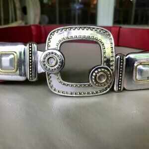 Red Leather Chicos Adjustable Belt